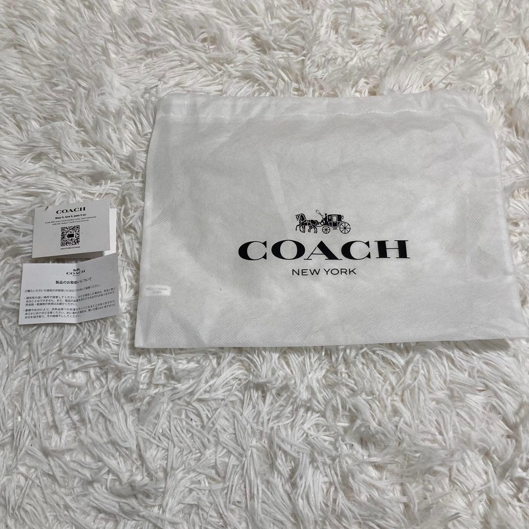 美品　現行 コーチ ショルダーバック　モーガン スクエア　黒　レザー　保存袋付