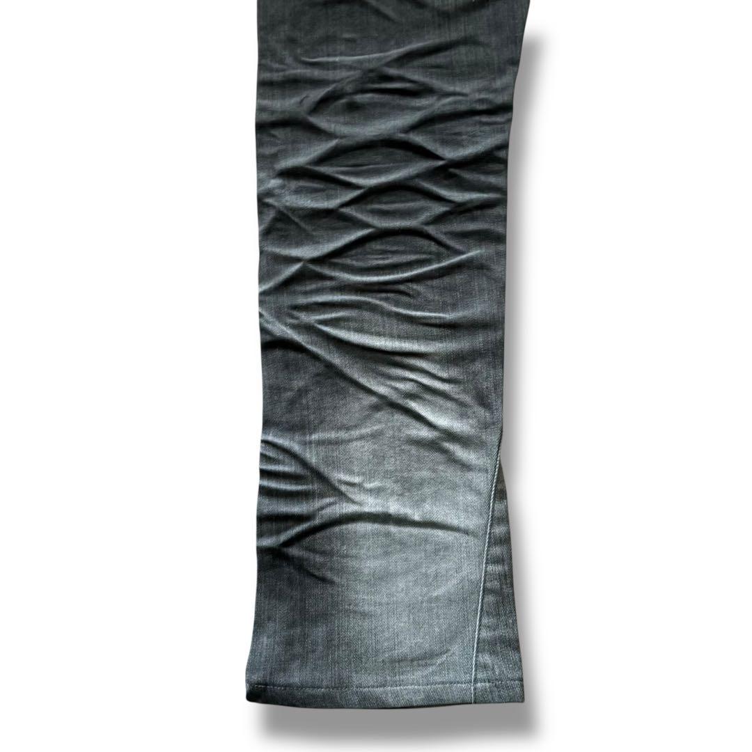 TORNADO MART シューカット デニム グレー L Y2K 立体加工