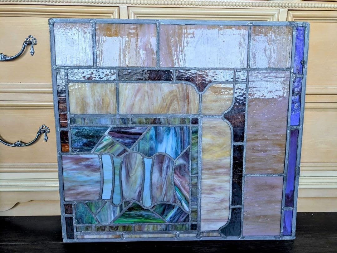 dajjan　希少大型　優しい光と共に　優美なビンテージ　ステンドグラス