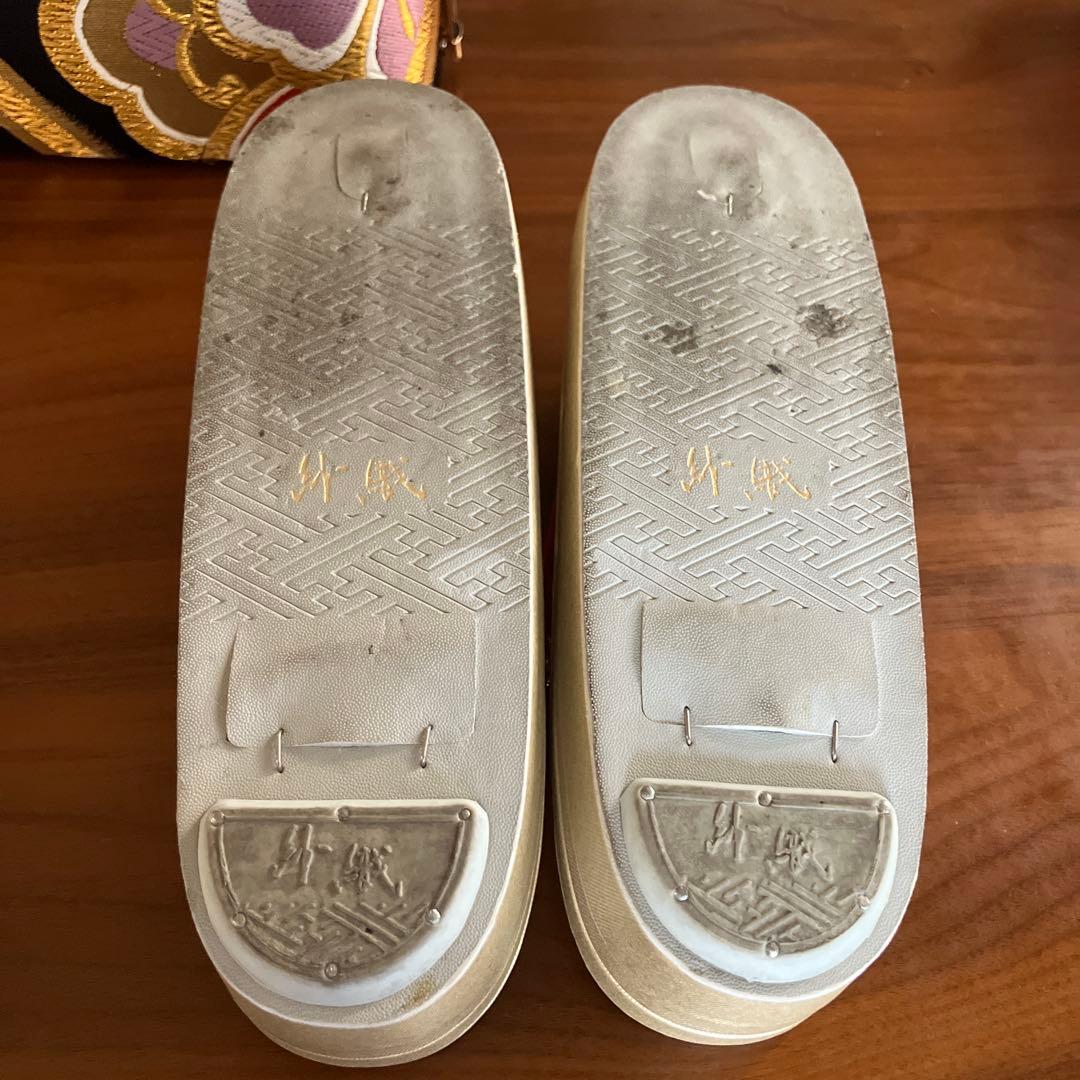 沙織　花柄刺繍 草履バックセット