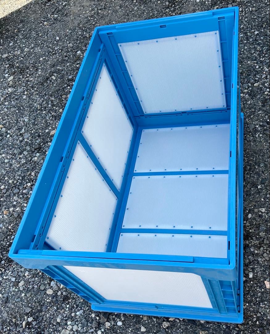 パタコンＮ－１８０ブルー２個セット ＫＵＮＩＭＯＲＩ プラスチック折畳みコンテナ