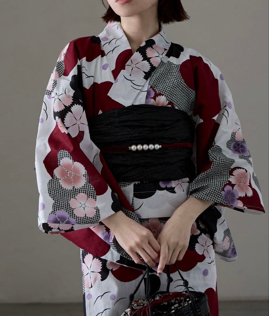 asaka 二部式浴衣 セパレート式綿浴衣 2点セット