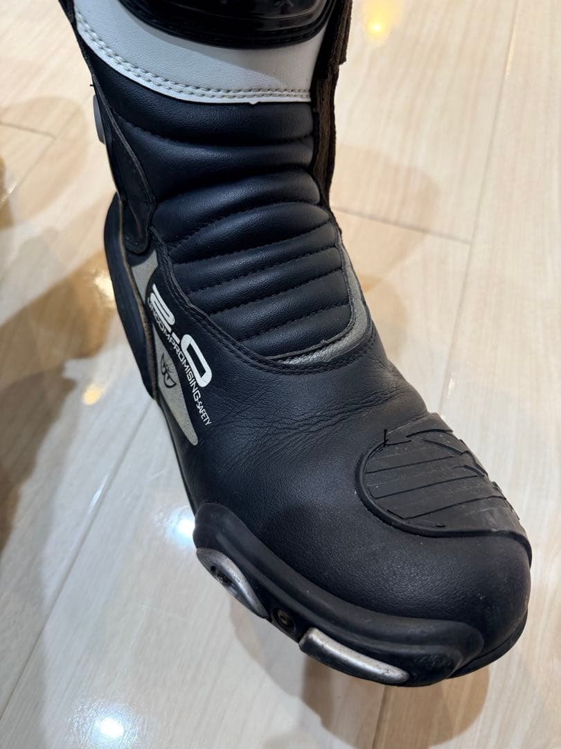BERIK バイクブーツ2.0 黒/白/グレー