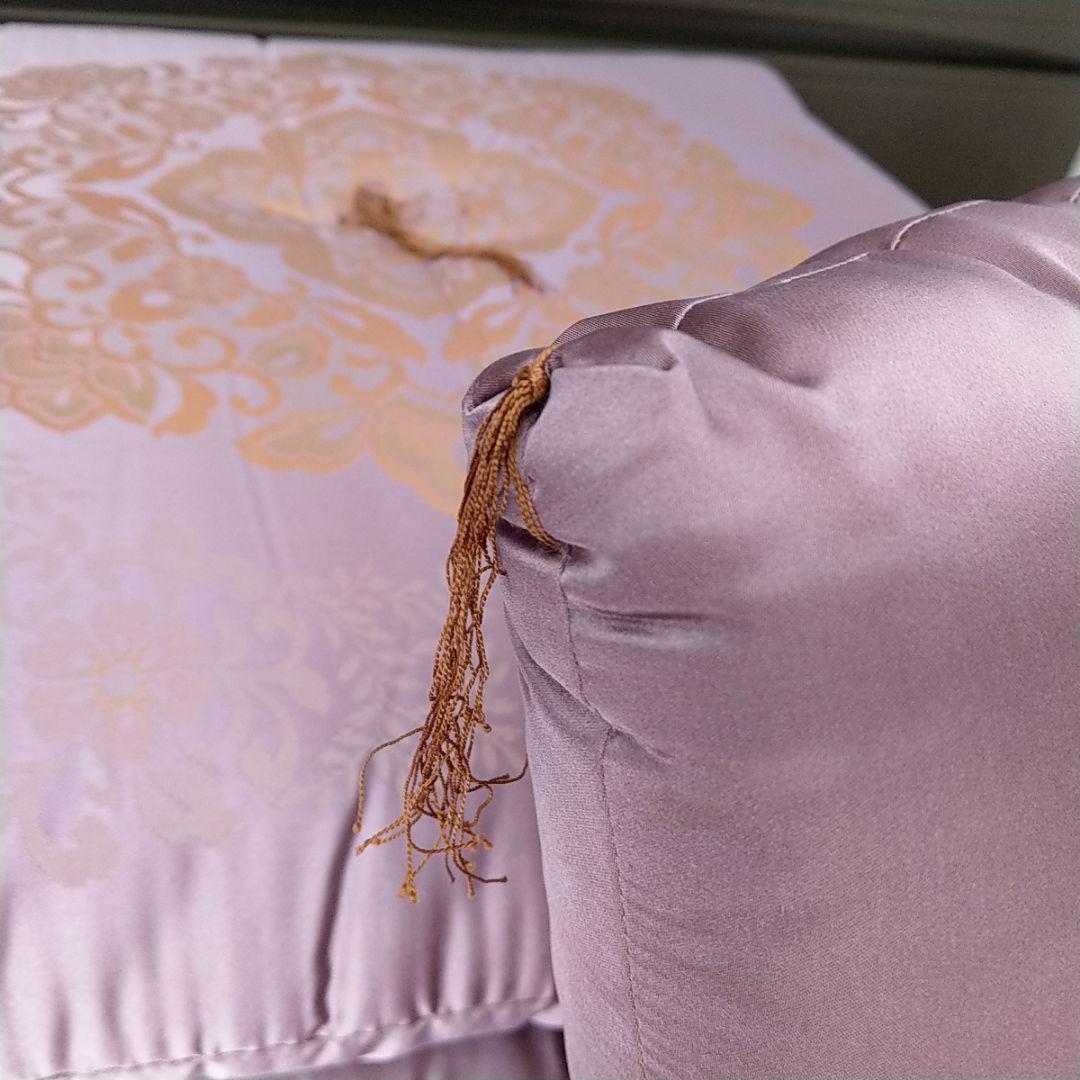 訳アリ★高級座布団　八反判　5枚セット　薄紫　法事用　客用座布団　和室用