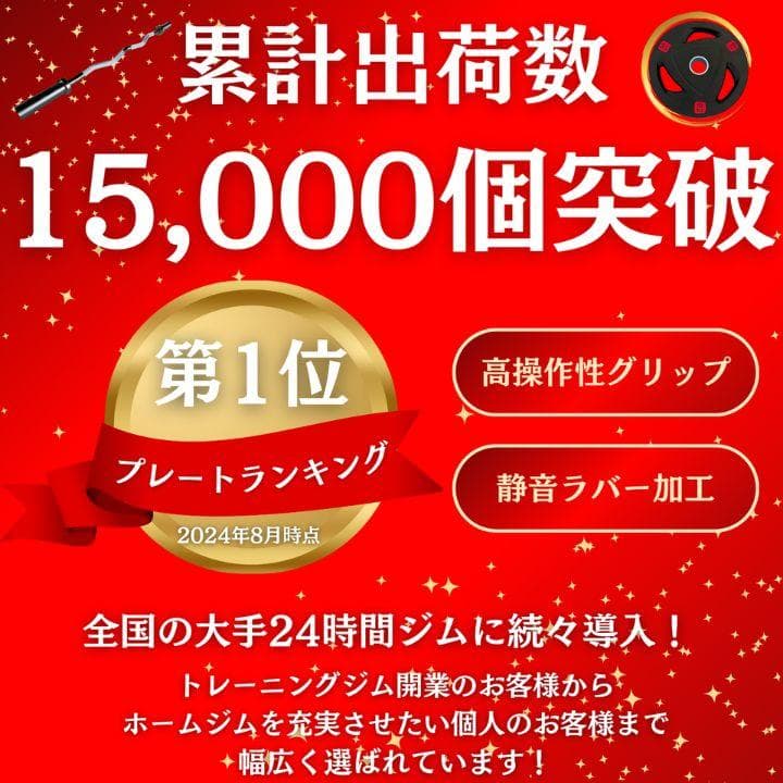 ★新品・送料無料★バーベルプレート計80kgセット(20kg×4枚) ラバー