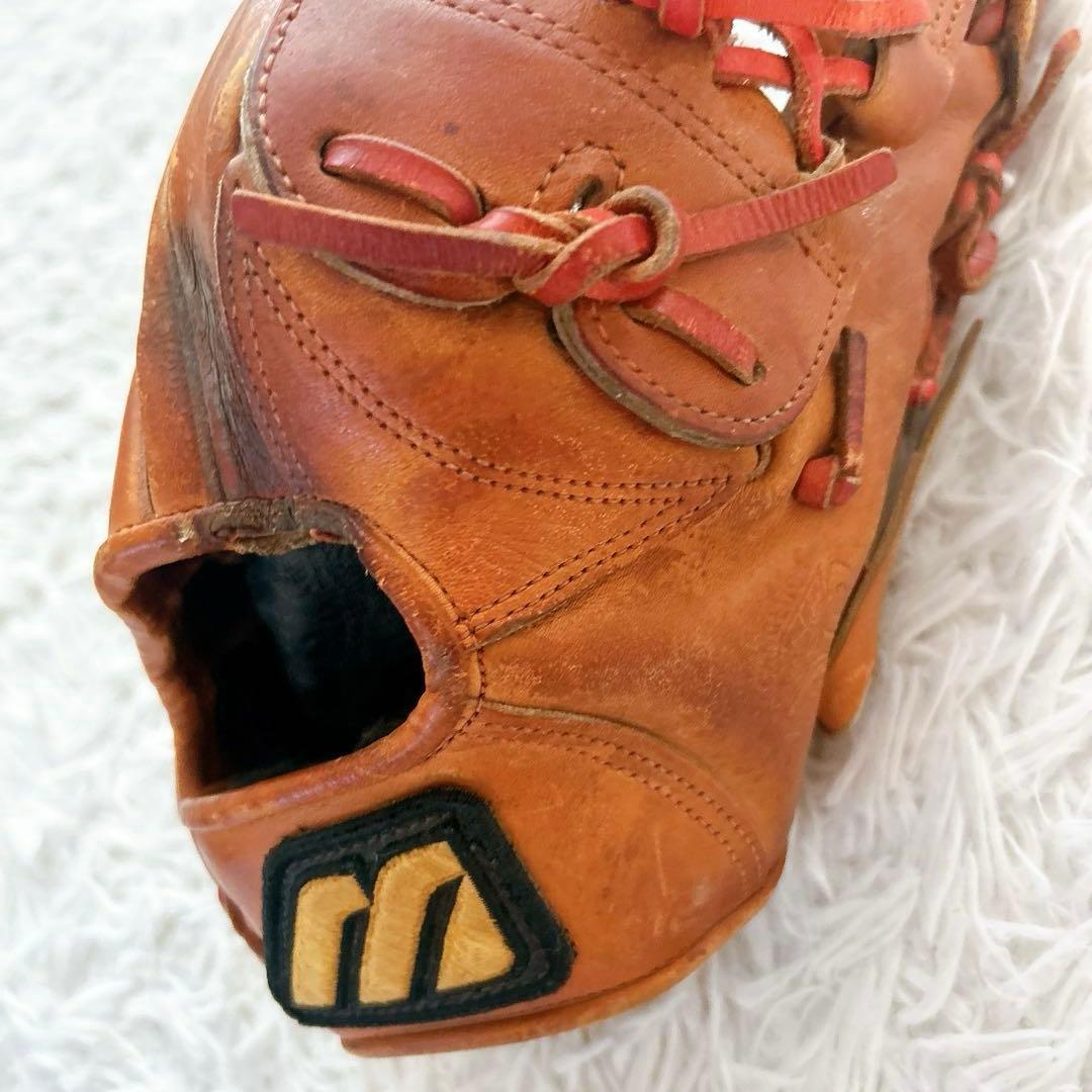 日本製　ミズノプロ　グローブ　ロゴ　ブラウン