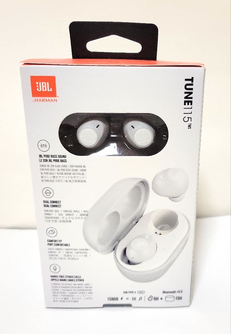 【新品未開封】JBLワイヤレスイヤホン TUNE115TWS ホワイト