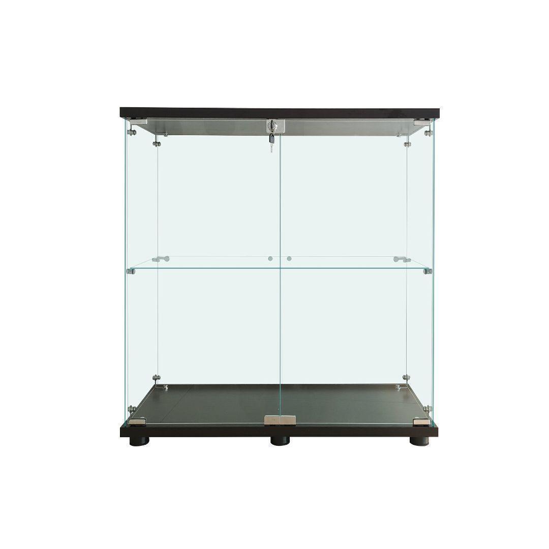 ガラスケース 2段両扉B1998コレクション フィギュア 棚 ショーケース 黒