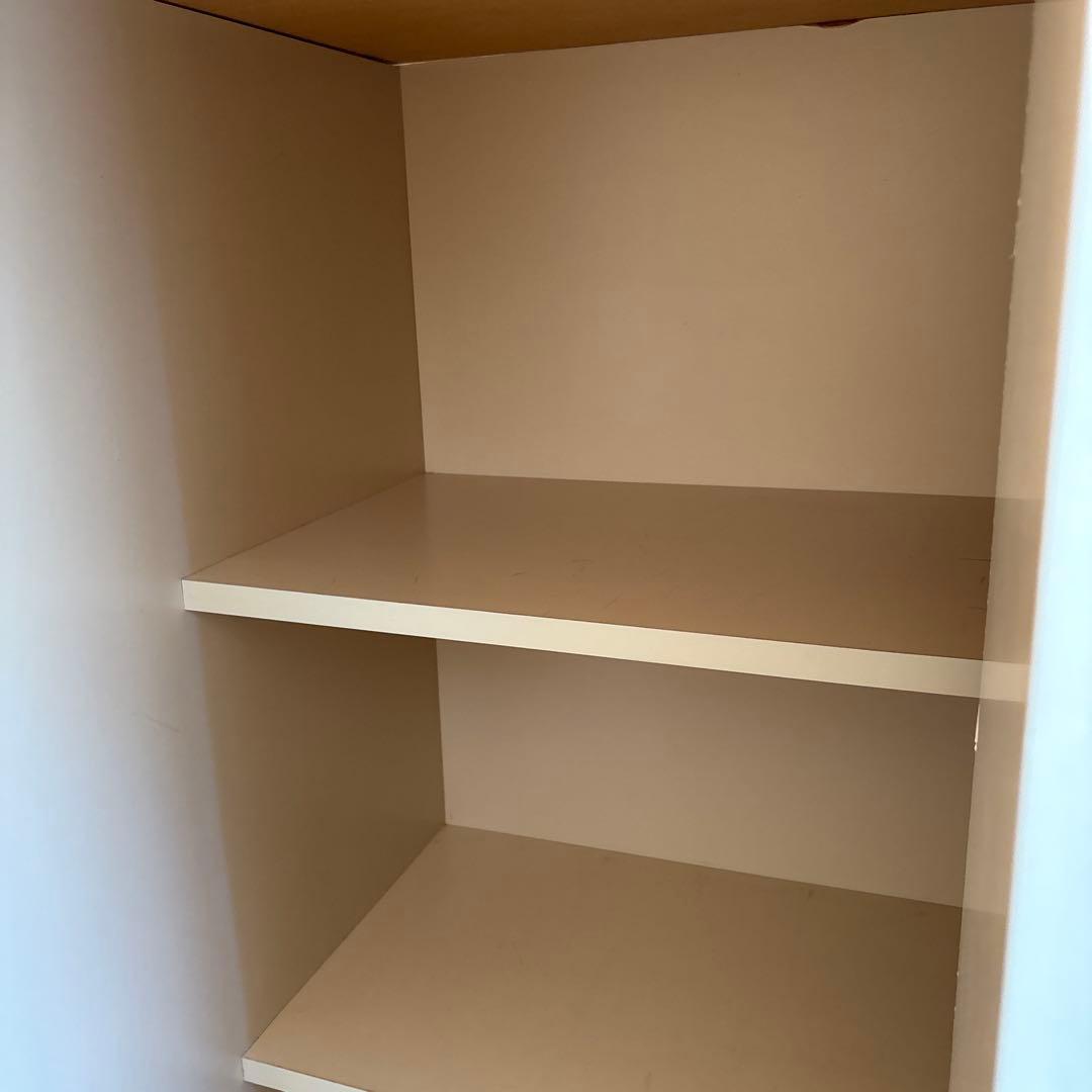 ぽん家具　ホワイト・本収納・押入れ整理ラック(スライドタイプ)