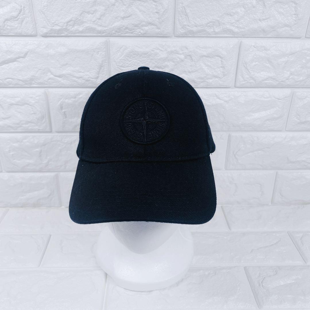 STONE  刺繍ロゴ ベースボールキャップ　ブラック L