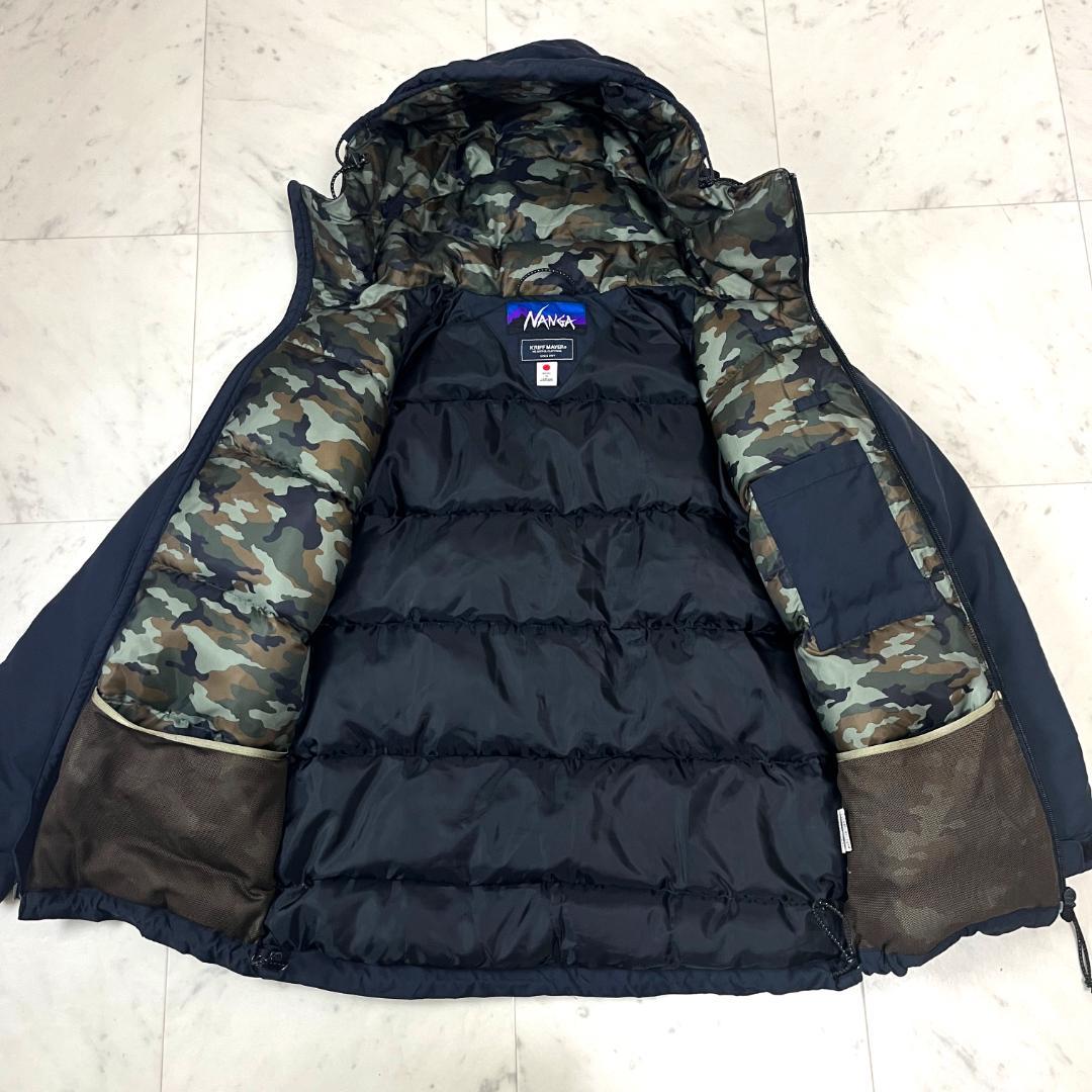 NANGA × クリフメイヤー S ダウンジャケット ブラック 迷彩 カモフラ