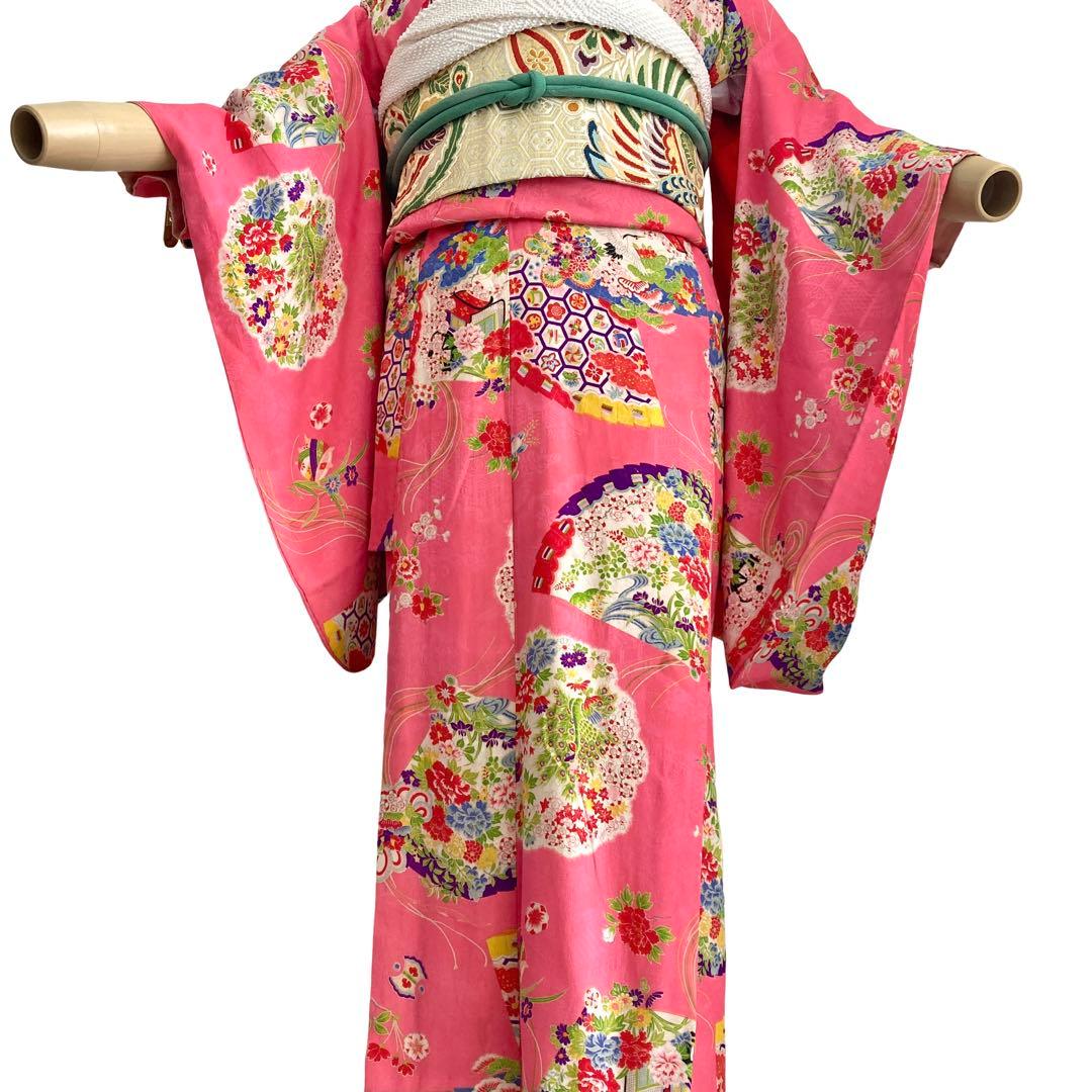 アンティーク 女の子 子供着物 7歳 ジュニア 昭和レトロ 大正ロマン NO6