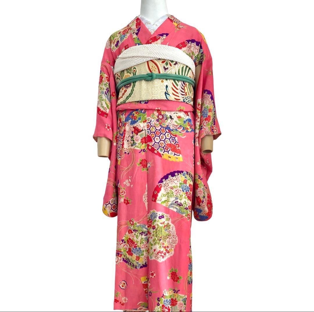 アンティーク 女の子 子供着物 7歳 ジュニア 昭和レトロ 大正ロマン NO6