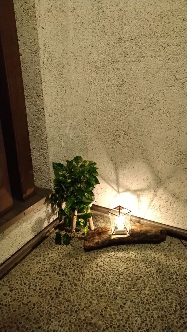 流木ガーデンライト　ハンドメイド　防水仕様