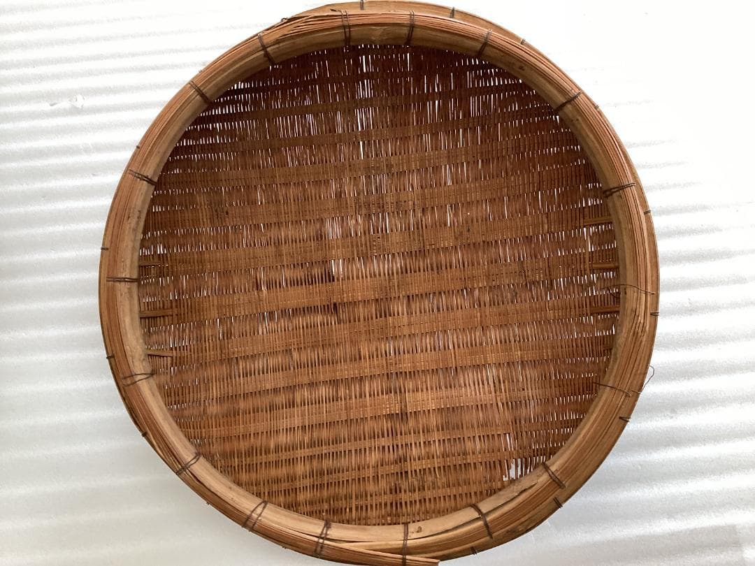 竹籠　蓋付き　飯籠　椀籠　古民芸　竹細工　かご　N374