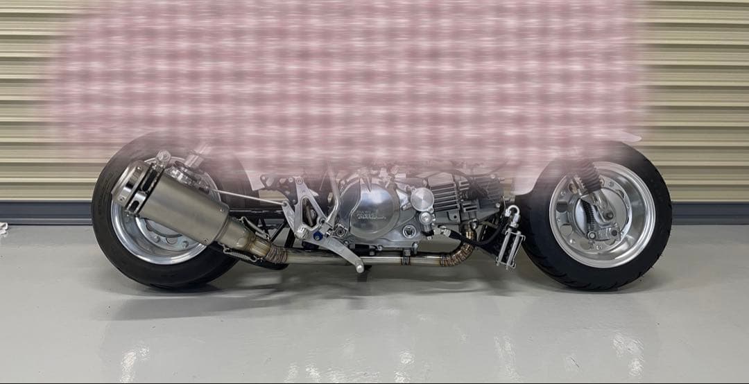 モンキー　ゴリラ　ワンオフマフラー　ステンレス　車高短用　バックステップ装着車用