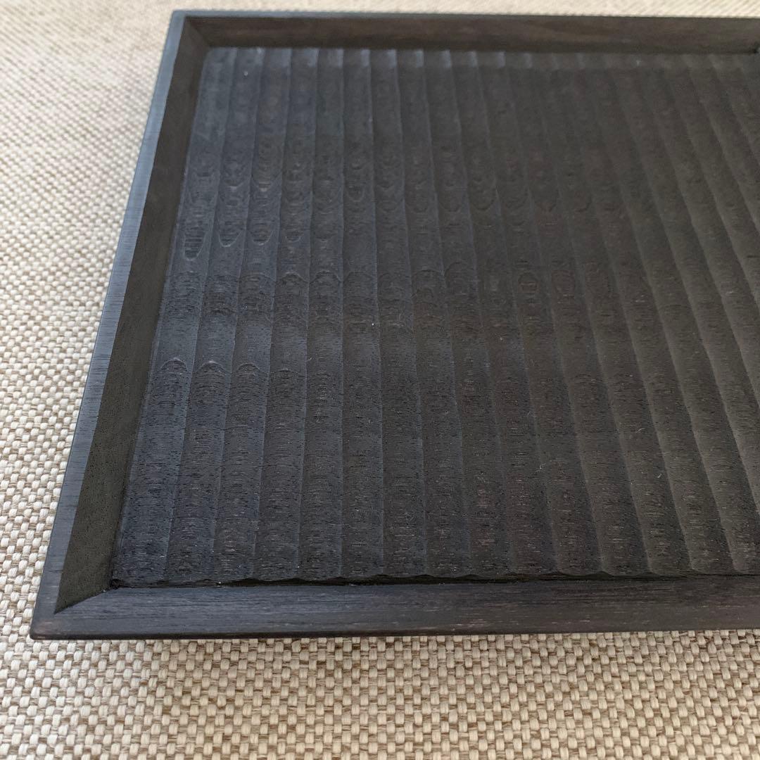 黒の木製トレイー　正方形　作家さん　トレー　希少