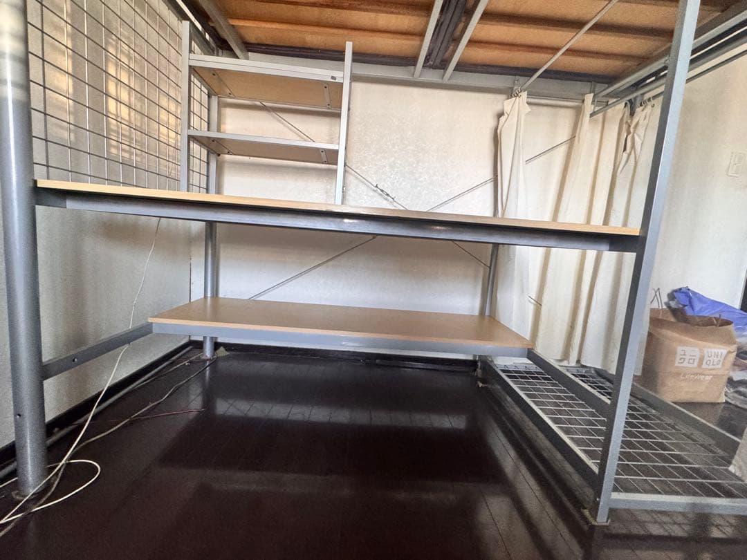 値下げしました。デスク付きロフトベッド シングルサイズ