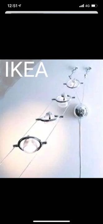 中古のKEA ワイヤースポット照明