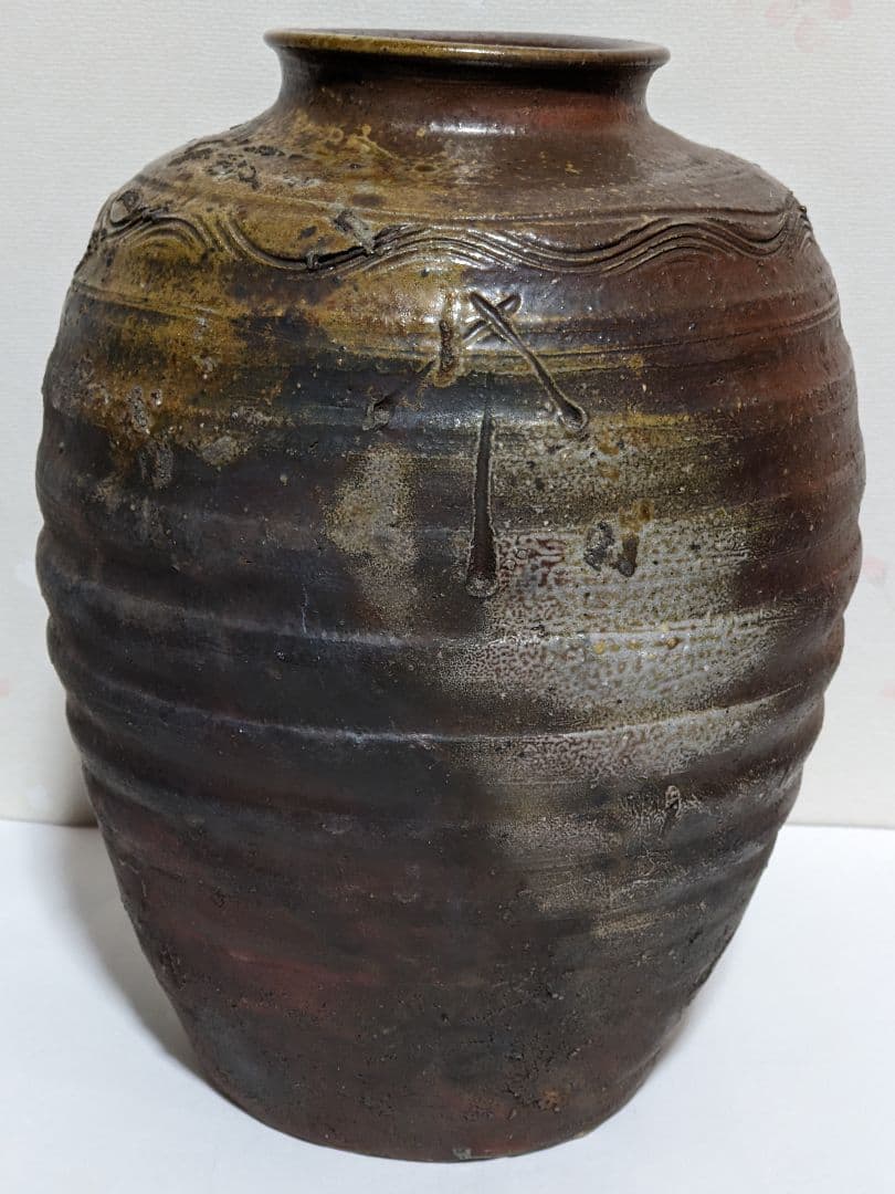 ♦️古備前 櫛目波状文壺 室町時代〜桃山時代 花活け 茶道具 置物 古美術骨董品