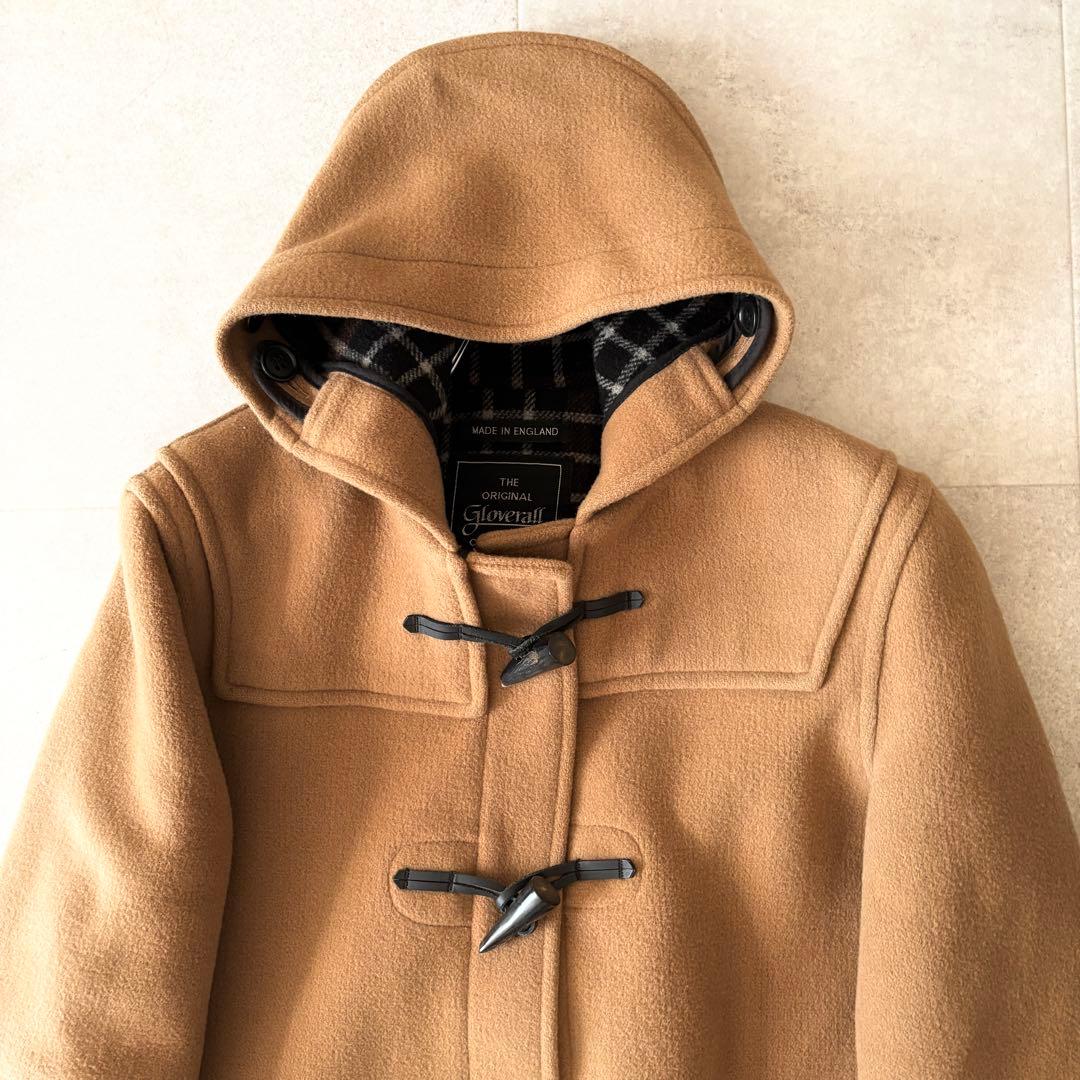 Gloverall グローバーオール ダッフルコート S キャメル チェック