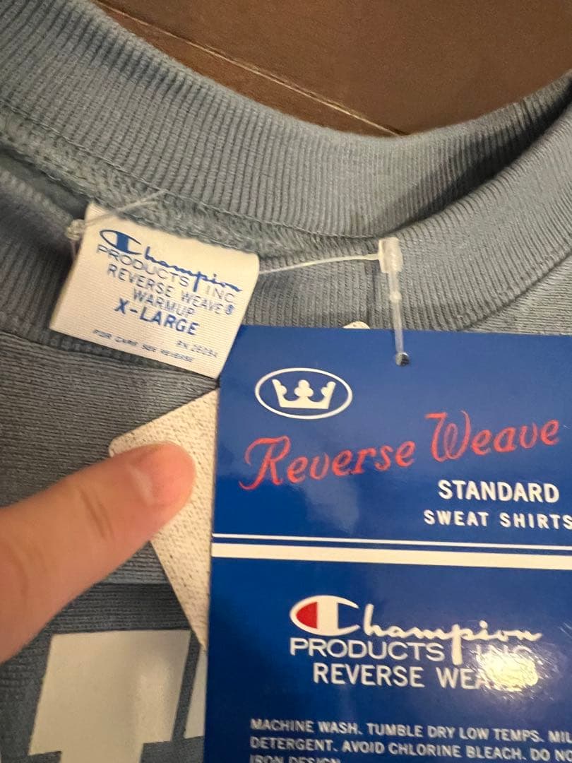 ほぼ新品　Champion 11.5oz リバースウィーブ ブルーグレー XL