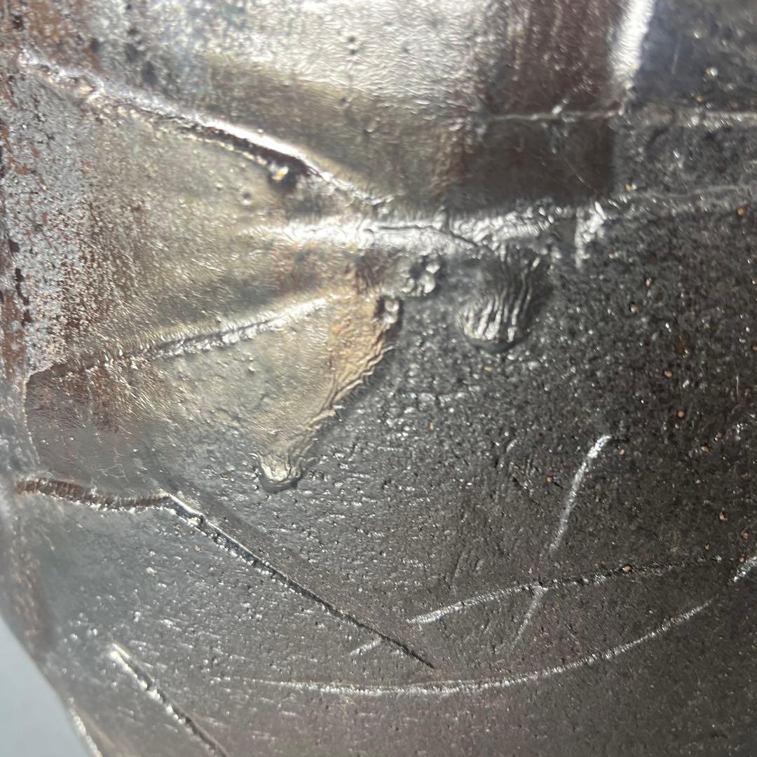 信楽焼傘立て  金彩壺 高さ43cm