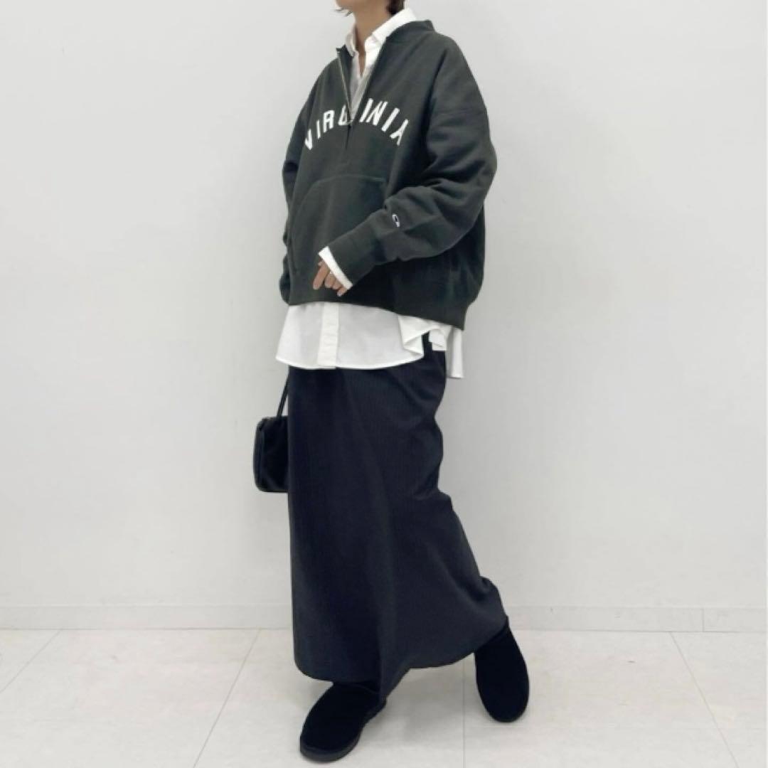 Champion/別注REVERSE WEAVE11.5OZロゴハーフジップ