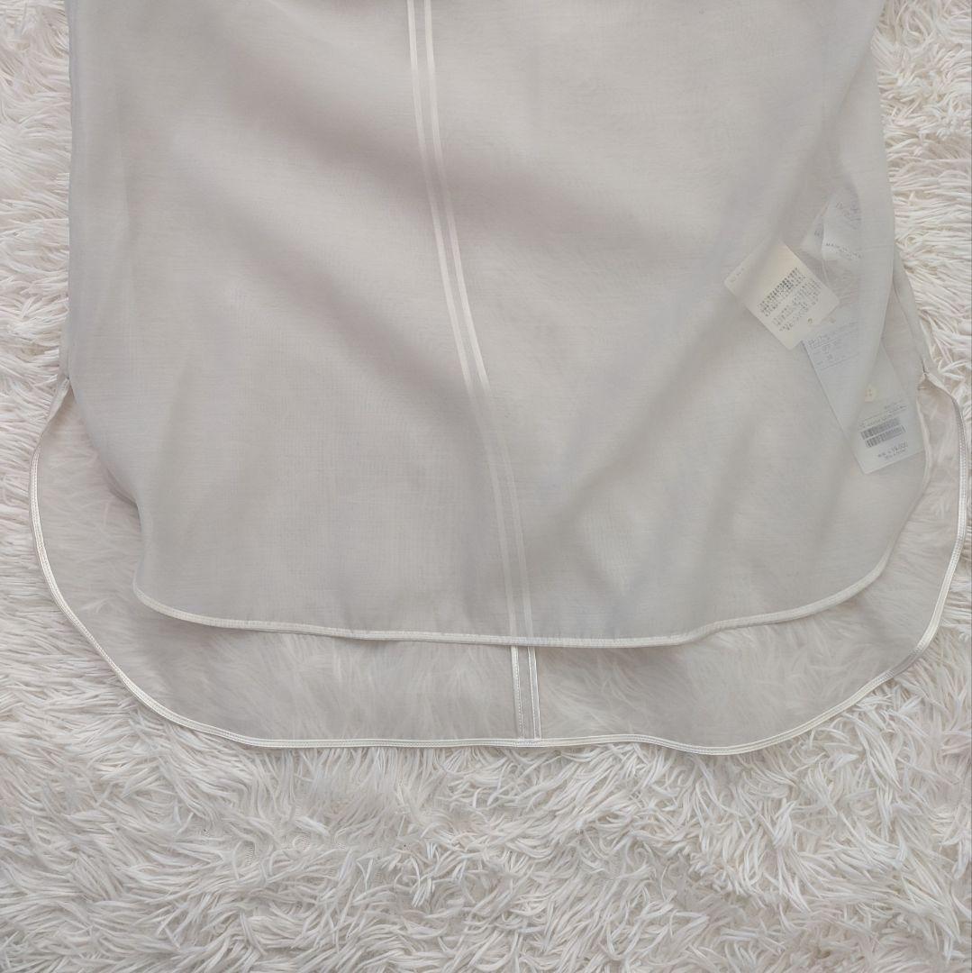 新品タグ付き BEAMS オーガンジーリボンブラウス シアー ボウタイ 配色