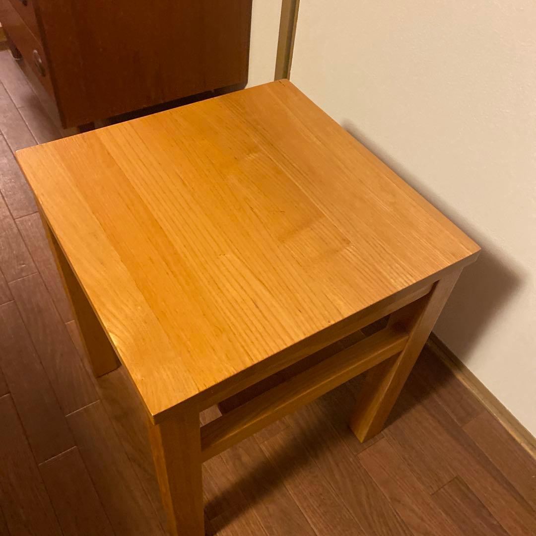 無印良品　ナチュラルウッド サイドテーブル