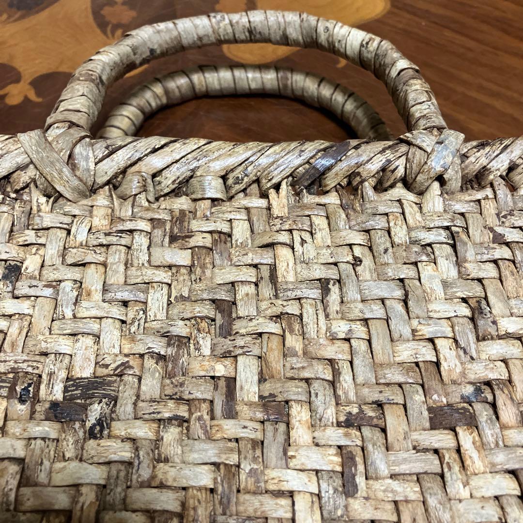 かごバッグ 山葡萄 胡桃