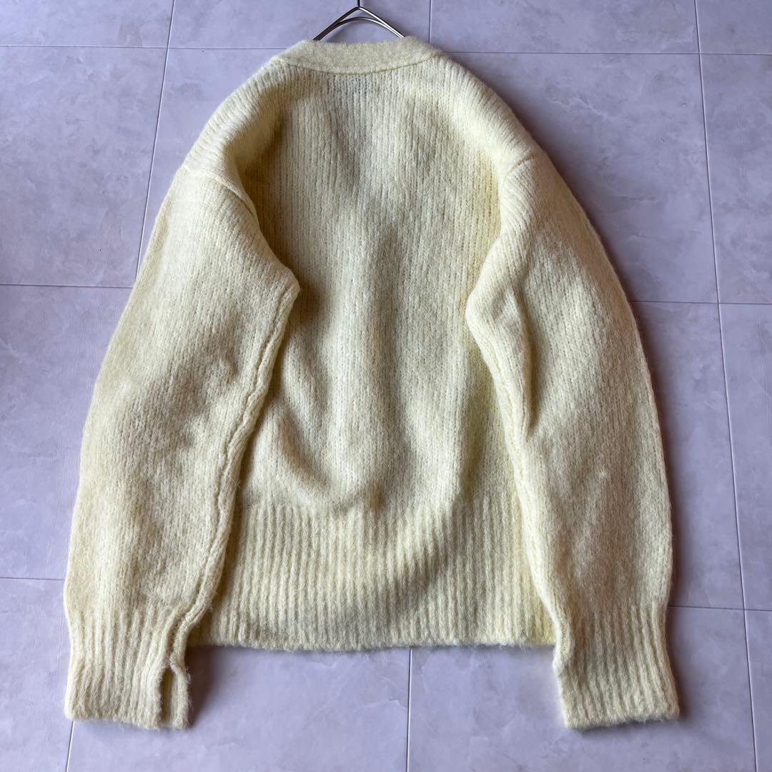 ユナイテッドアローズ✨上質ふわもこアルパカVネックニットカーデ　黄