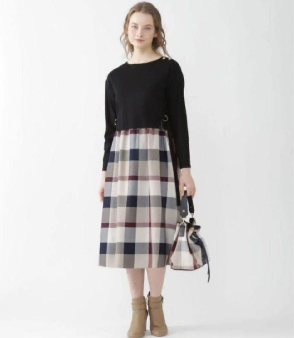 ☆BLUE LABEL CRESTBRIDGE ポンチチェックワンピース　美品☆