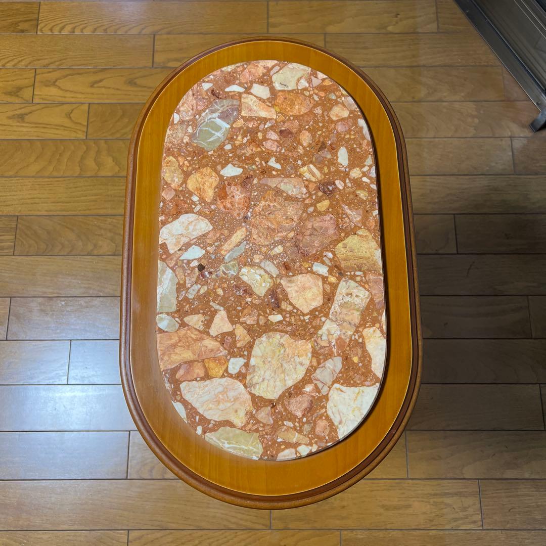 ブラウン木製サイドテーブル