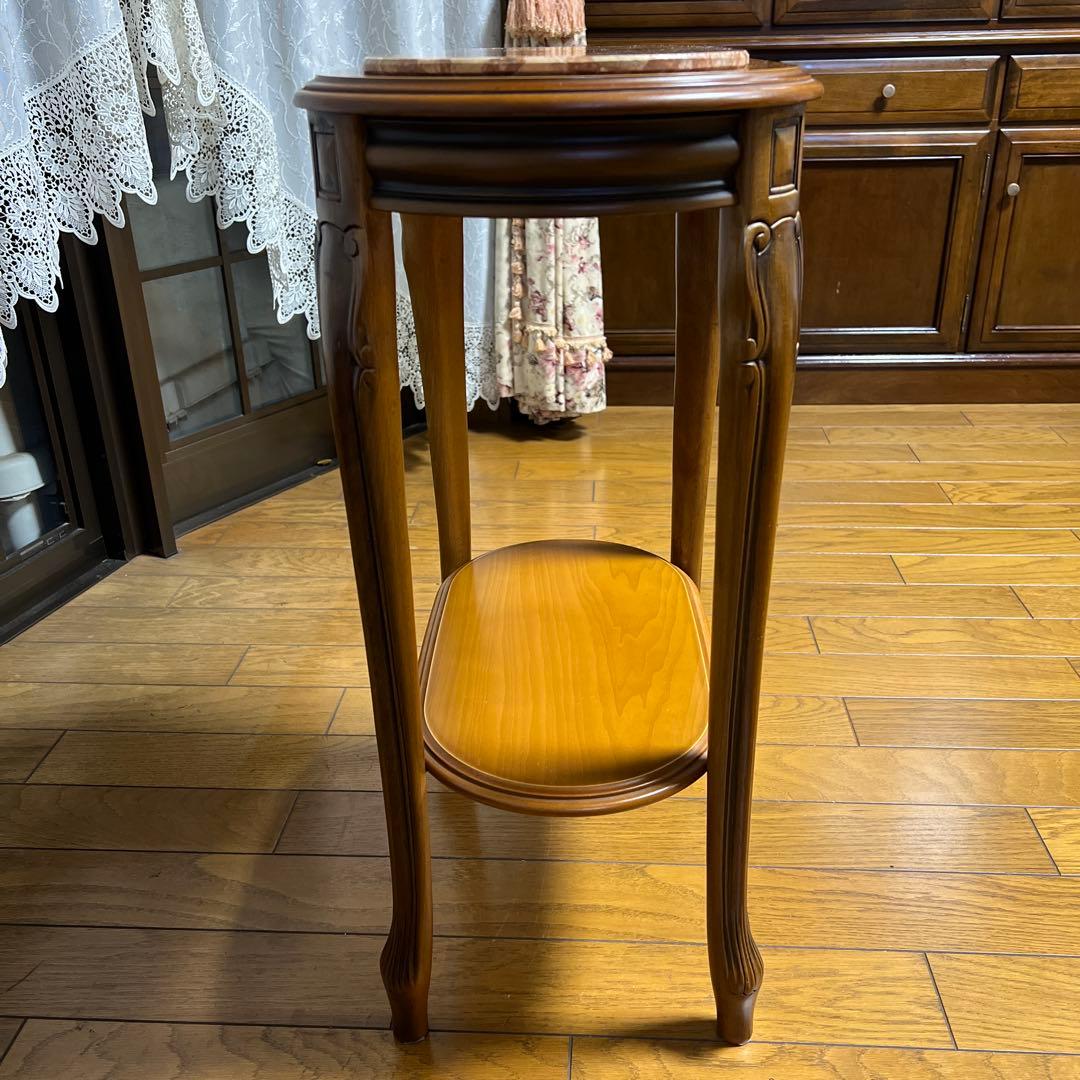 ブラウン木製サイドテーブル