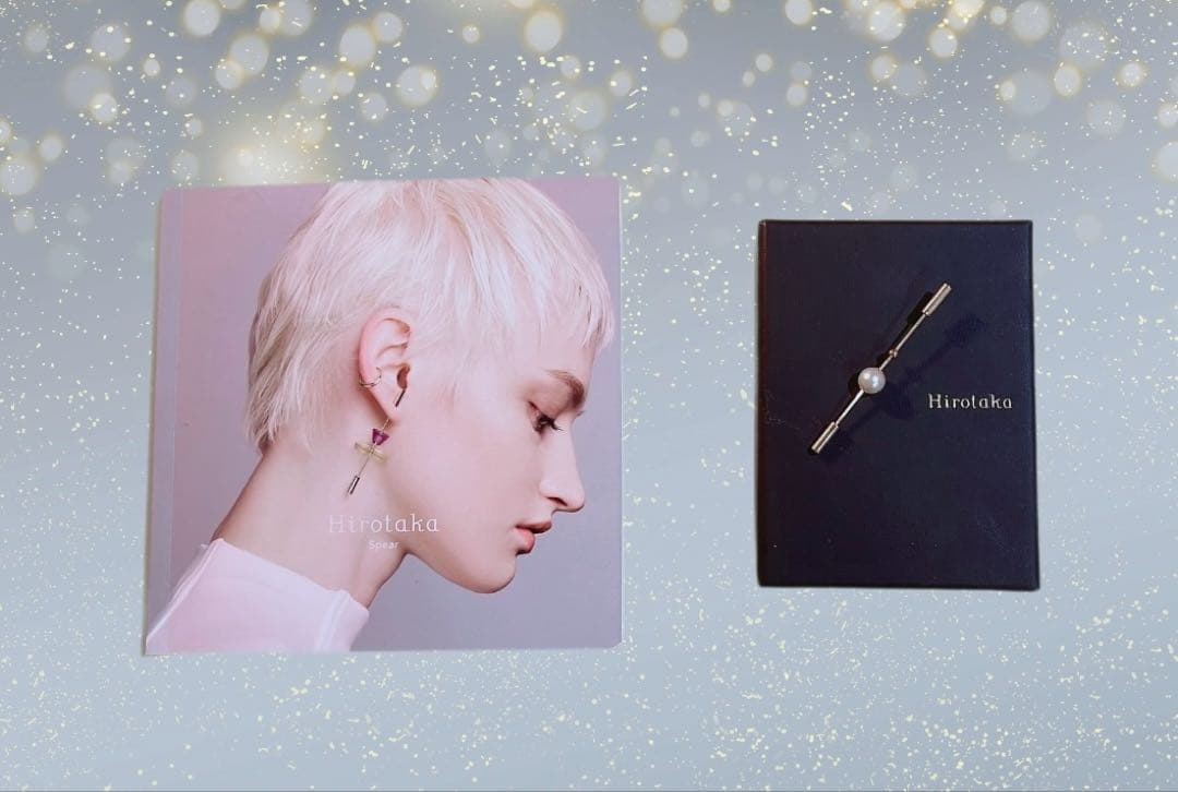 Hirotaka◆アコヤパール スピアピアス(片耳)◆ゴールドビーズ◆Spear