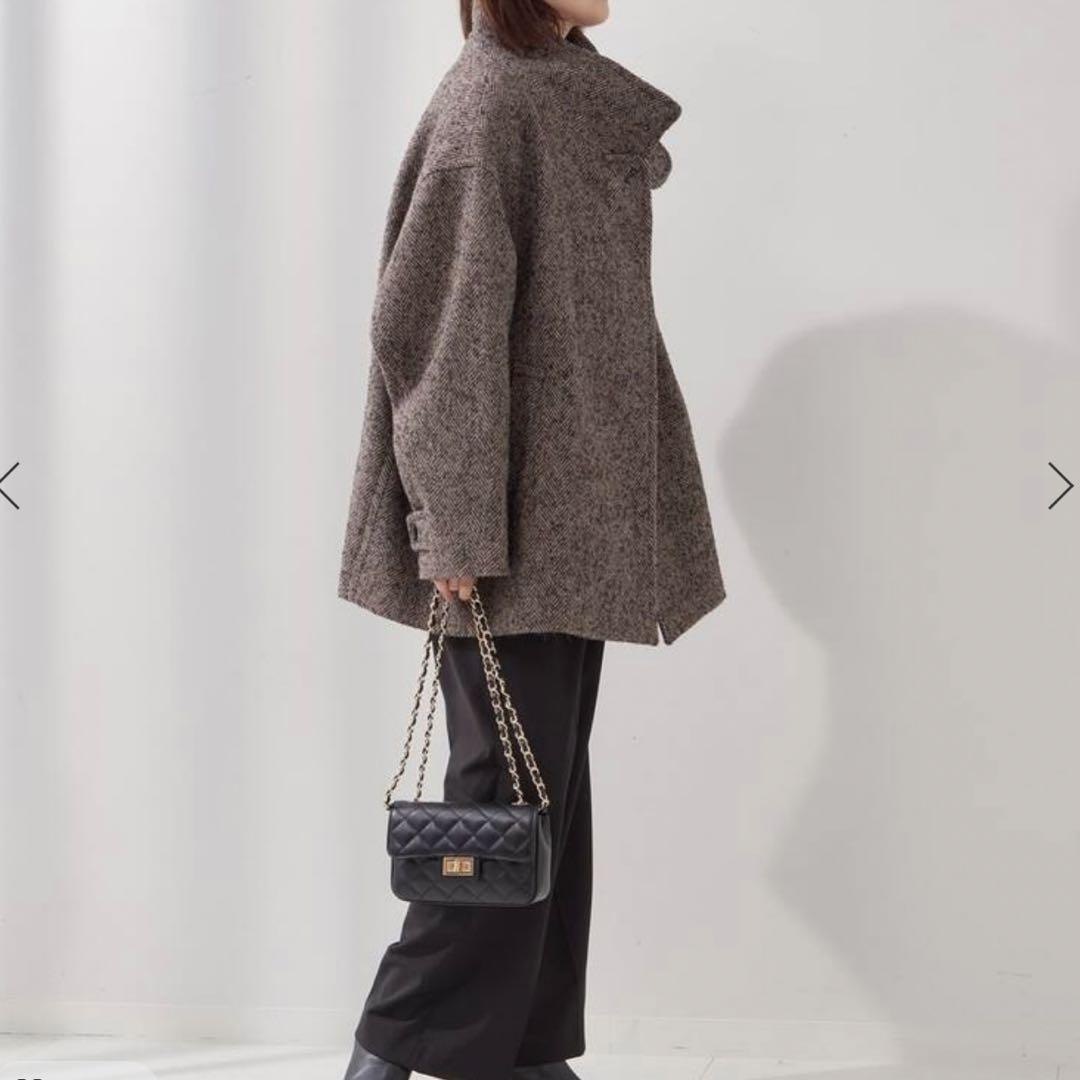 ジャーナルスタンダード　MANTECO TWEEDスタンドショートコート