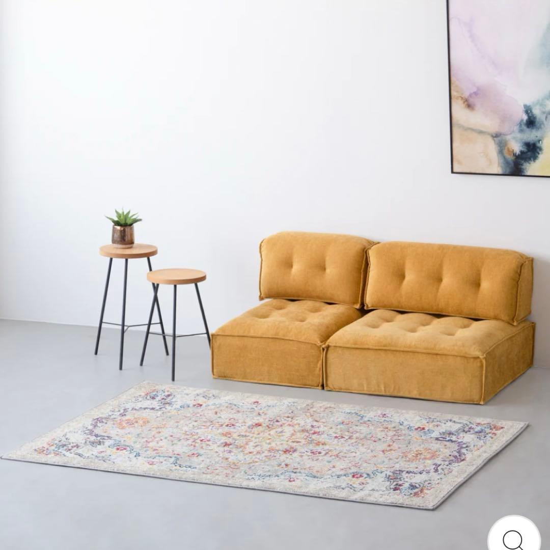 【kanademono】FloralVinesTribalRug120×170