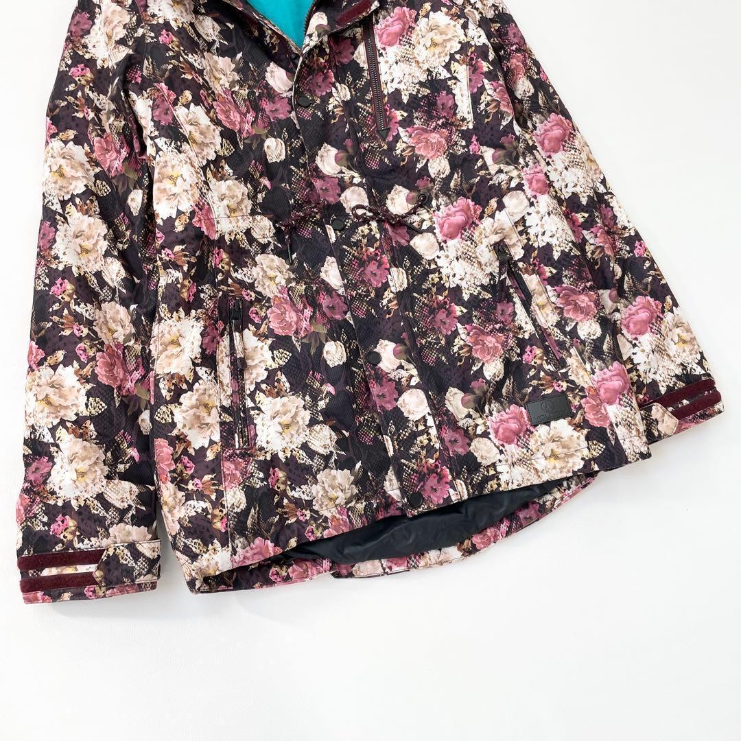 4459【美品】ボルコム ジャケット スノボウェア レディース 花柄 耐水性