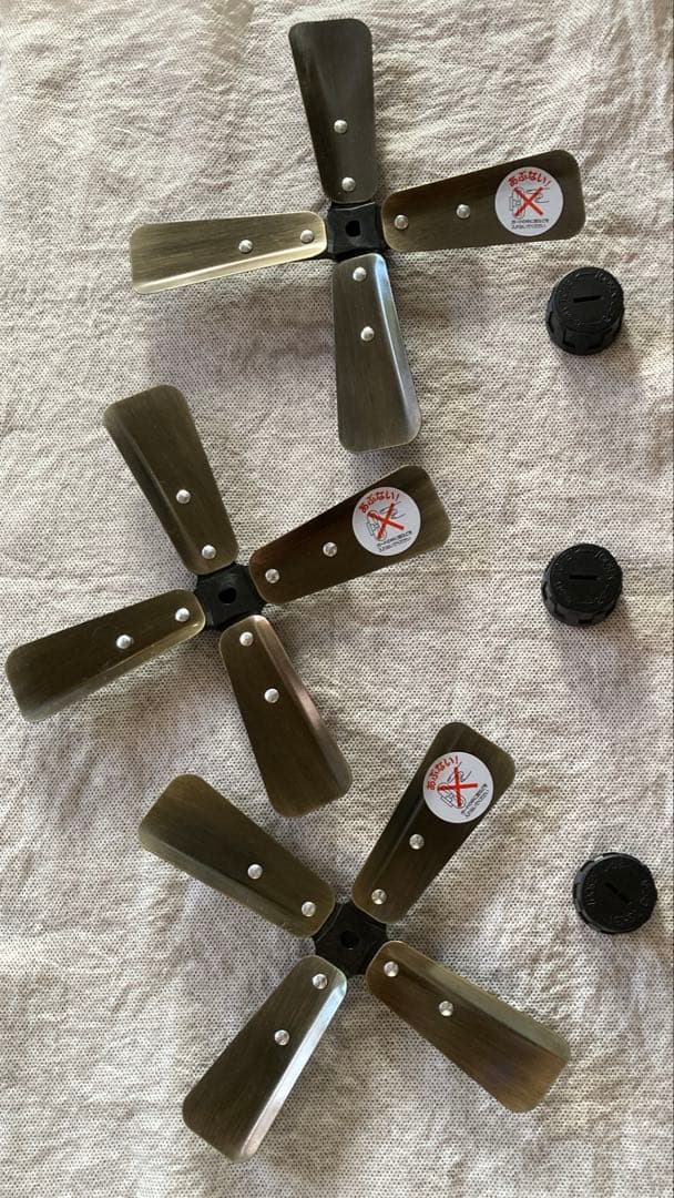 メタルトリプルファン 扇風機 インテリア おしゃれ イエローゴールド 希少品