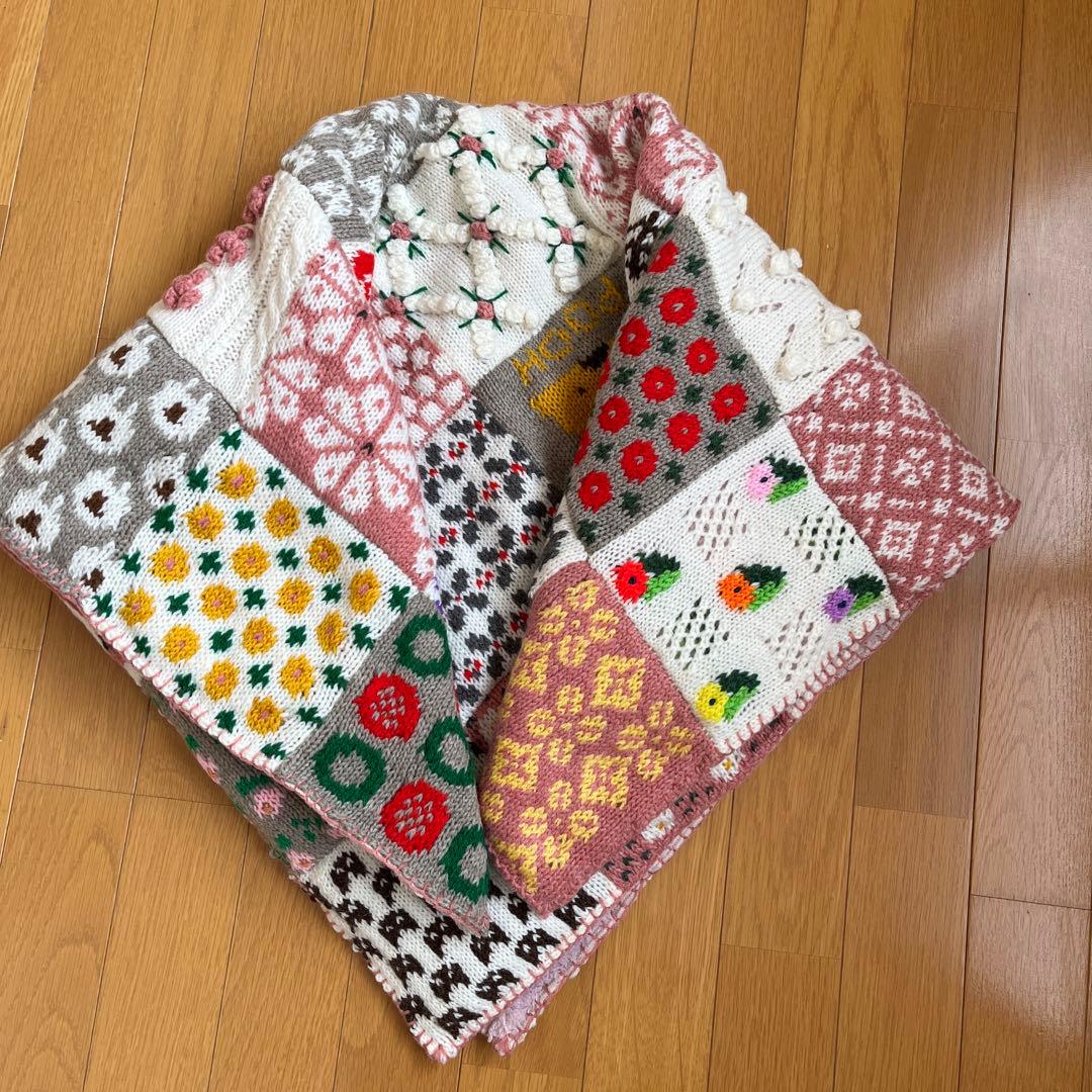 「小鉢」花柄モチーフ.ブランケット☆ハンドメイド