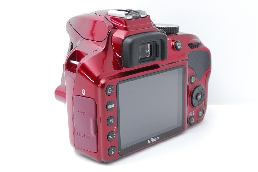 【使用感少美品】Nikon D3400　スマホ転送　レッド　高画質モデル