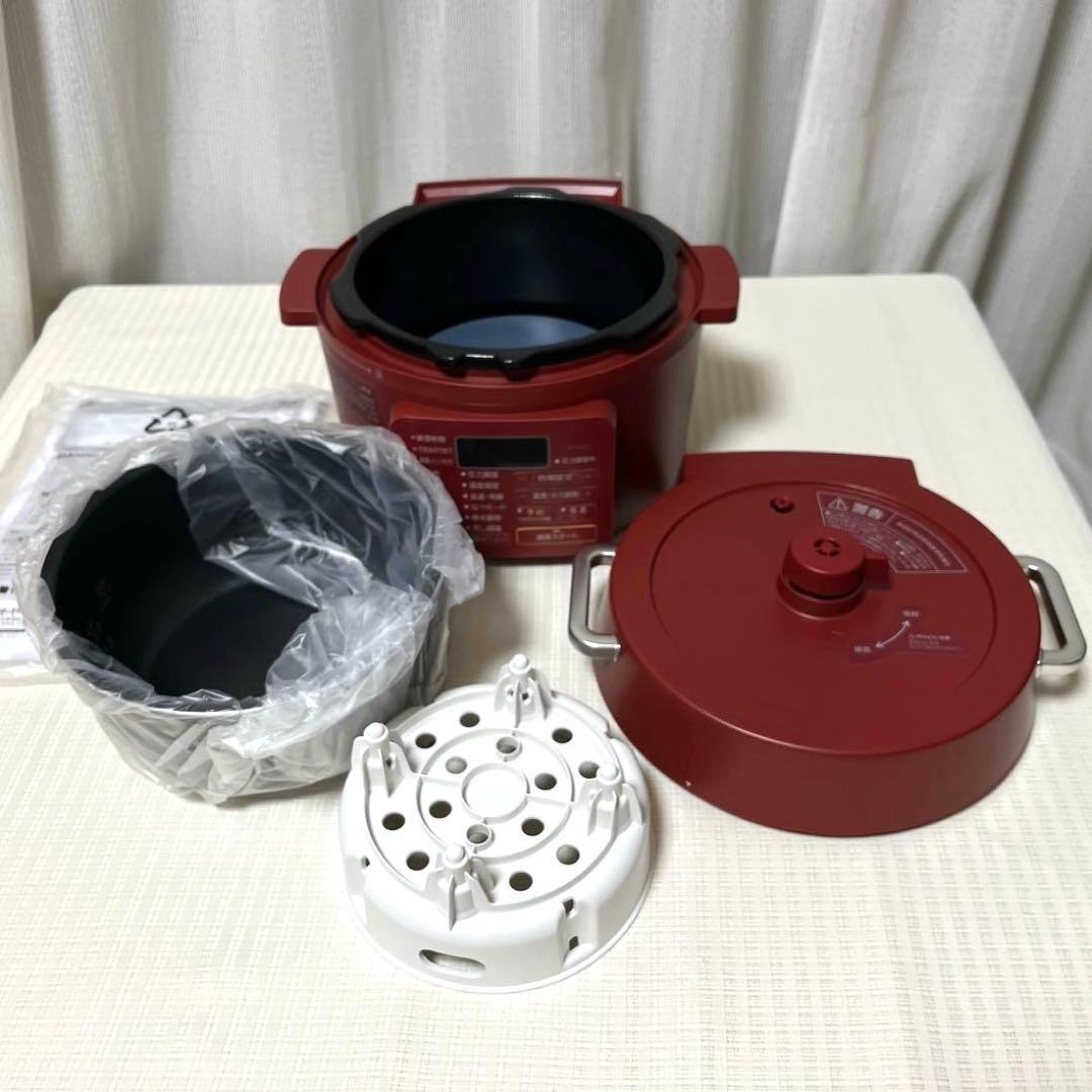 新品・未使用⭐︎アイリスオーヤマ 電気圧力鍋 2.2L カシスレッド