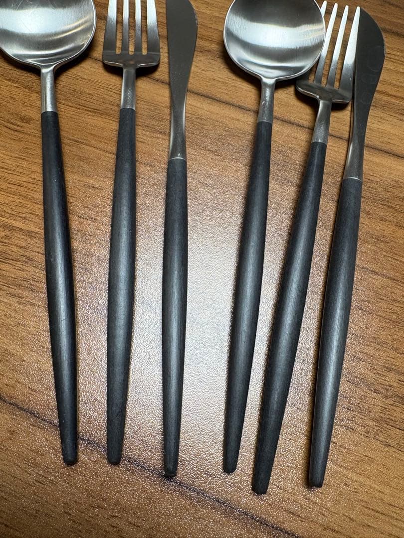 クチポール　カトラリー　2セット　6本　ブラック　シルバー　GOAゴア