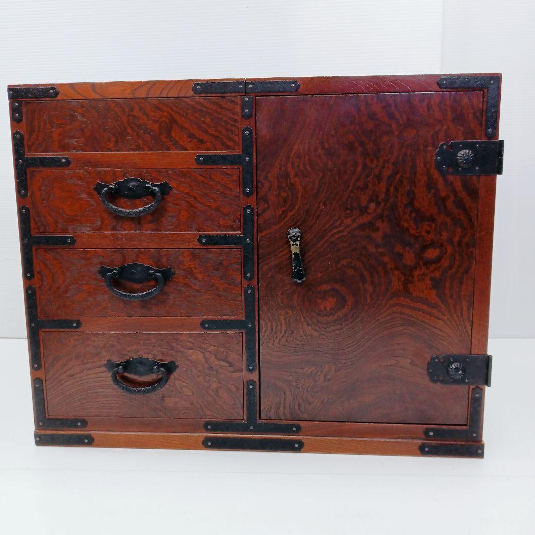 P376 駿河民芸 木製 家具 小物入れ 収納 箪笥