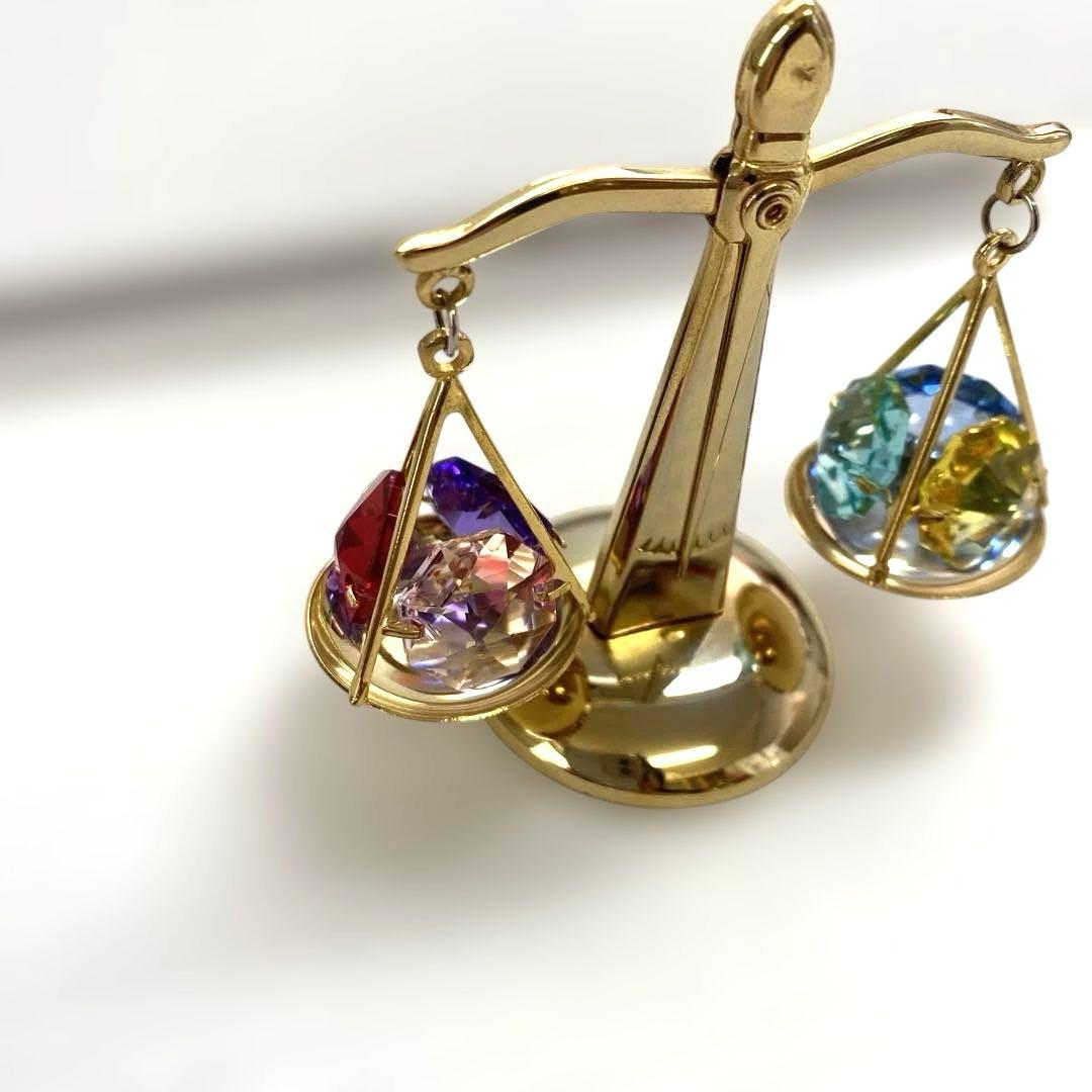 スワロフスキー 天秤 置物 インテリア オブジェ 飾り 公平 正義