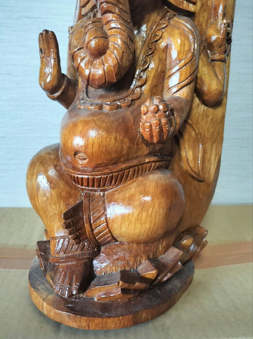 ガネーシャ 木像 ネパール製