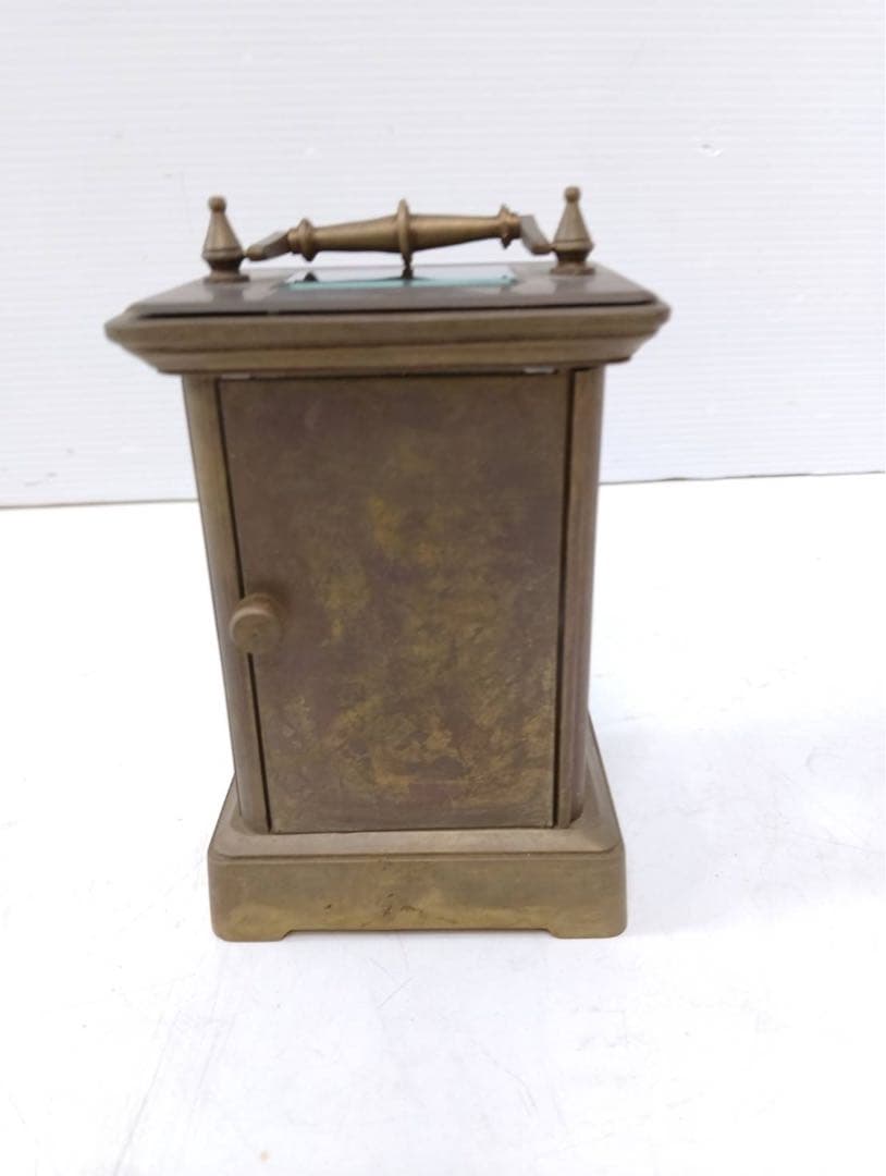 G1791 アンティーク キャリッジクロック 置時計 真鍮製 レトロ インテリア