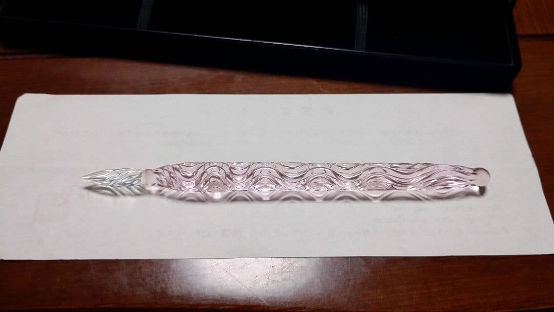 菅清風 ガラスペン 93流れ さくら（ピンク）おまけインクつき