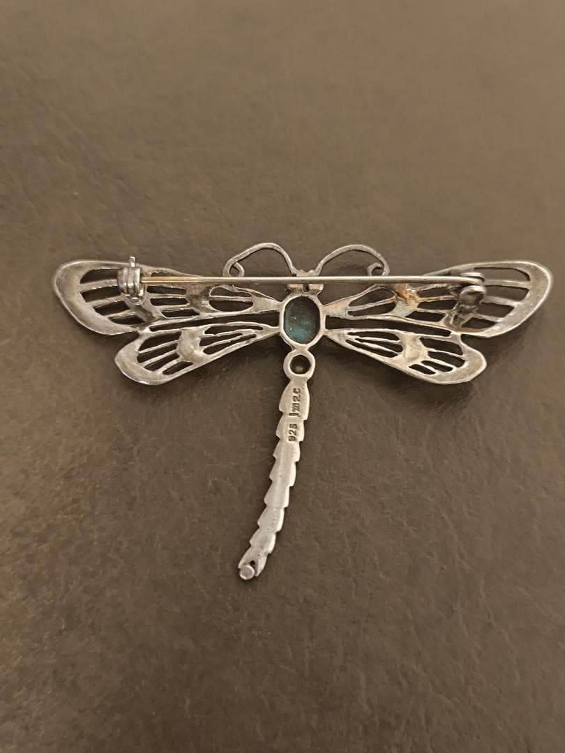 imac イマック　ターコイズ シルバー 925 蜻蛉トンボ ブローチ